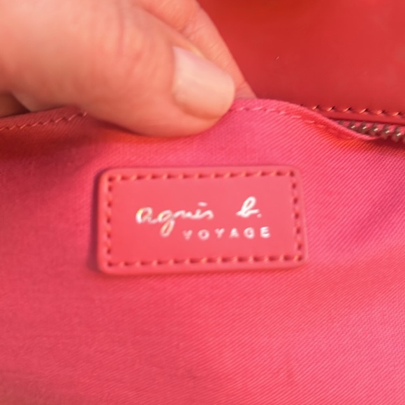 Agnes B. Tote Bag Handbag Leather Zip Closure - Picture 9 of 14